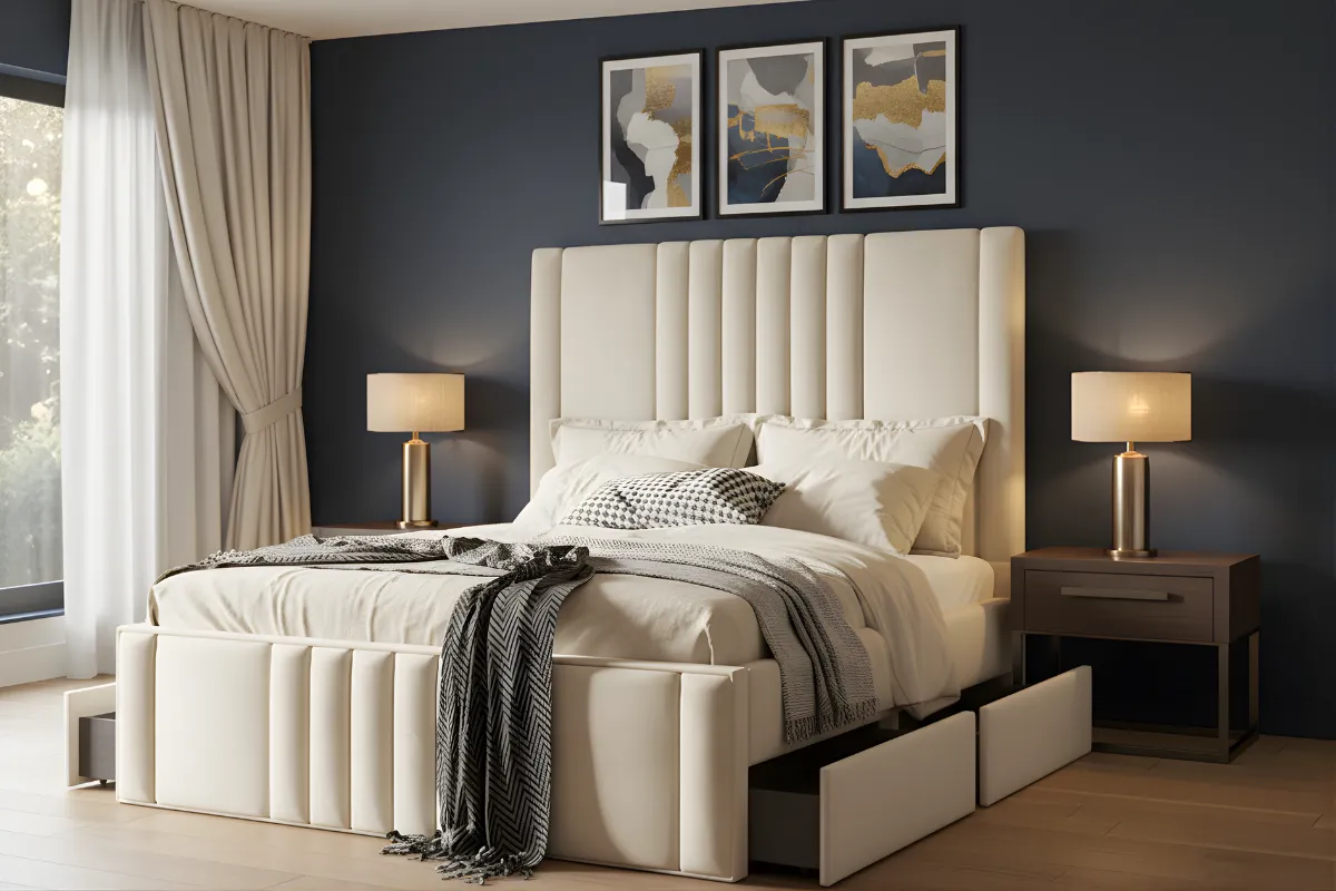 LEO Paneled Bed Frame